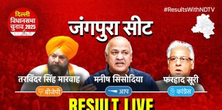 दिल्ली निवडणुकीचा निकाल थेट: जंगपुराच्या मागे सिसोडिया ट्रेंडमध्ये, कॉंग्रेस आणि भाजपा किती संख्या आहे हे जाणून घ्या